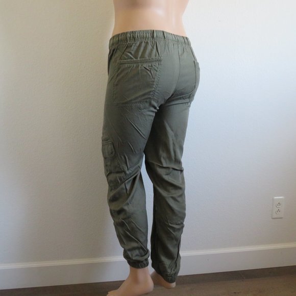 KNOX ROSE Jeans Olive Green Cargo Jogger Pant Lightweight Bohemian Plus Size 3X - Picture 2 of 7